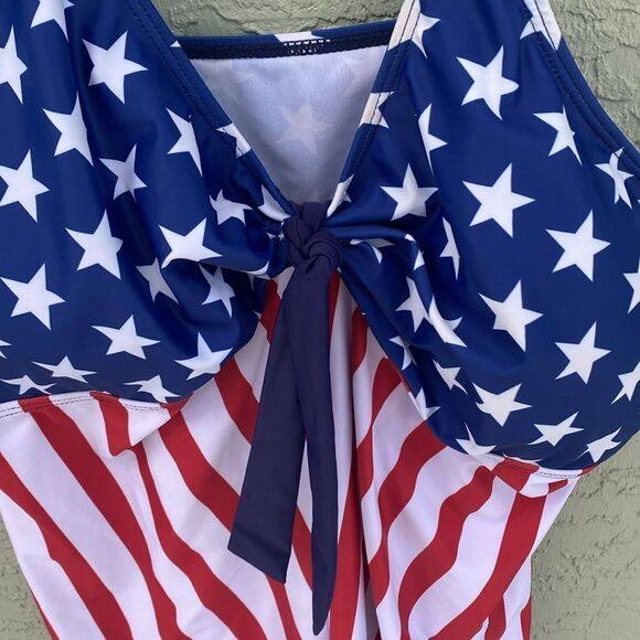 American Flag Tankini Set Top & Bottom Sz XXXL - Picture 6 of 13